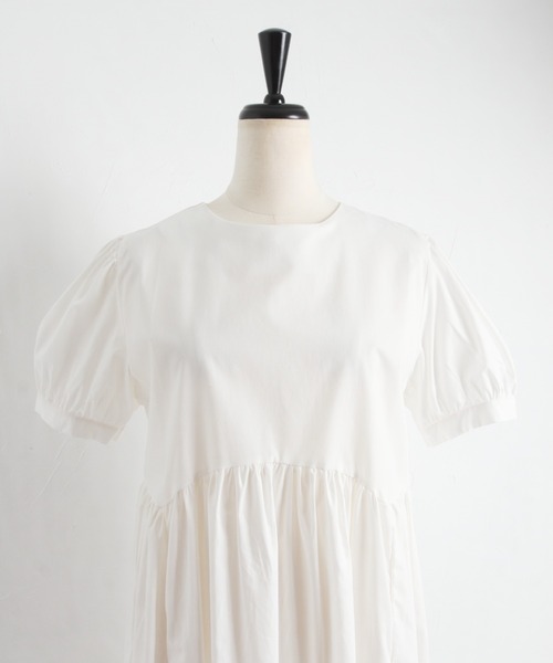 Cookie Chocolate（クッキーチョコレート）の「ギャザーボリュームワンピース（ワンピース・レディース・ホワイト/ブラック・M）」の19枚目の写真