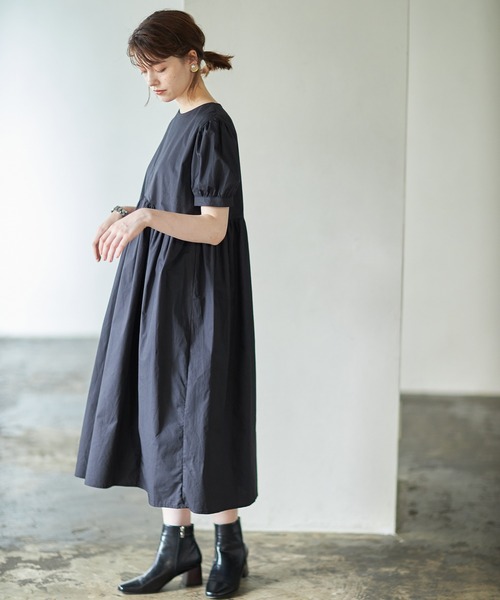 Cookie Chocolate（クッキーチョコレート）の「ギャザーボリュームワンピース（ワンピース・レディース・ホワイト/ブラック・M）」の5枚目の写真