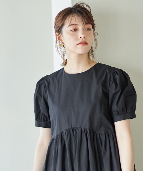 Cookie Chocolate（クッキーチョコレート）の「ギャザーボリュームワンピース（ワンピース・レディース・ホワイト/ブラック・M）」の10枚目の写真