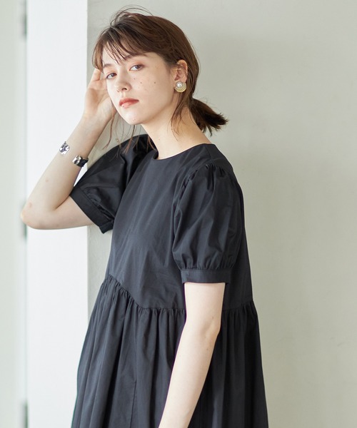 Cookie Chocolate（クッキーチョコレート）の「ギャザーボリュームワンピース（ワンピース・レディース・ホワイト/ブラック・M）」の12枚目の写真