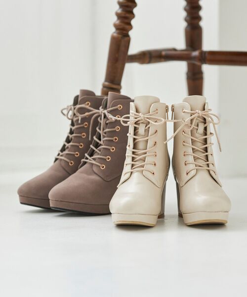 MAJESTIC LEGON（マジェスティックレゴン）の「レースアップレディブーツ（ブーツ・レディース・ブラック/ブラウン/グレー/アイボリー・SMALL/MEDIUM/LARGE/X-LARGE）」の12枚目の写真
