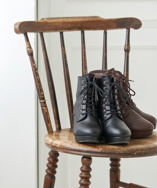 MAJESTIC LEGON（マジェスティックレゴン）の「レースアップレディブーツ（ブーツ・レディース・ブラック/ブラウン/グレー/アイボリー・SMALL/MEDIUM/LARGE/X-LARGE）」の14枚目の写真