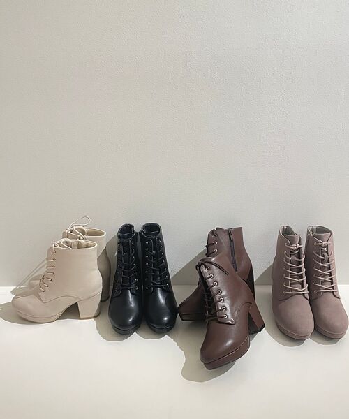 MAJESTIC LEGON（マジェスティックレゴン）の「レースアップレディブーツ（ブーツ・レディース・ブラック/ブラウン/グレー/アイボリー・SMALL/MEDIUM/LARGE/X-LARGE）」の10枚目の写真