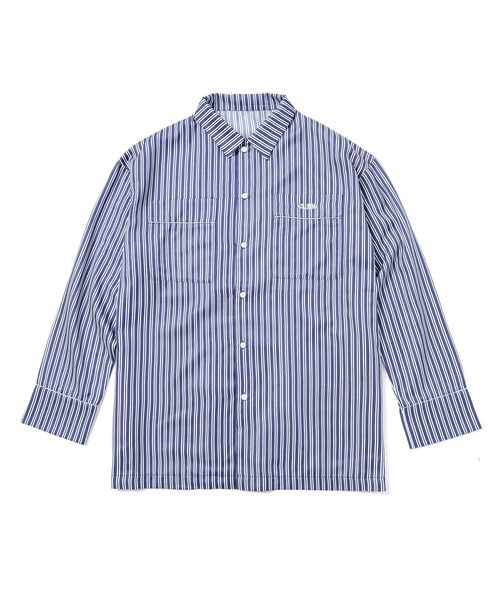 SINK kotohayokozawa（シンク コトハヨコザワ）の「STRIPED PAJAMAS SET（ルームウェア/パジャマ・レディース・ブラウン系その他/ブルー系その他・M/L）」の3枚目の写真