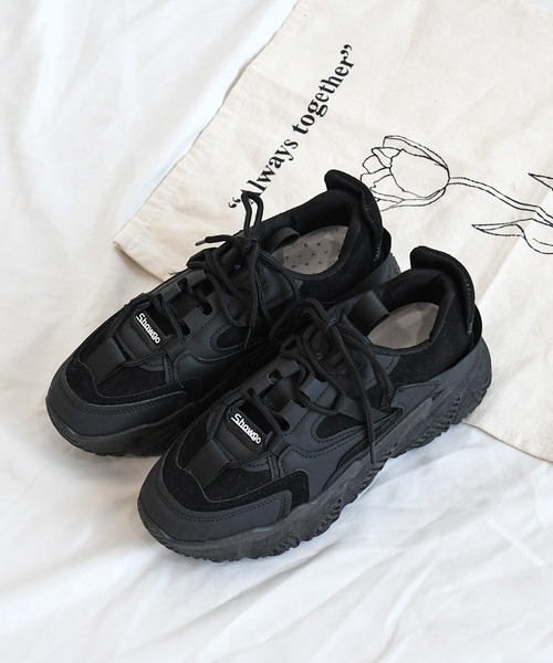 NOFALL（ノーフォール）の「ボリュームソールダッドスニーカー（スニーカー・レディース・ホワイト/ベージュ/グレー/ブラック・S/M/L/LL/3L/SS）」の3枚目の写真