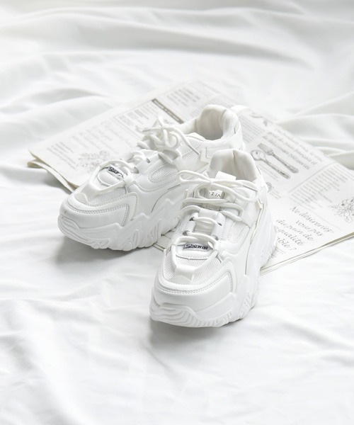 NOFALL（ノーフォール）の「ボリュームソールダッドスニーカー（スニーカー・レディース・ホワイト/ベージュ/グレー/ブラック・S/M/L/LL/3L/SS）」の15枚目の写真