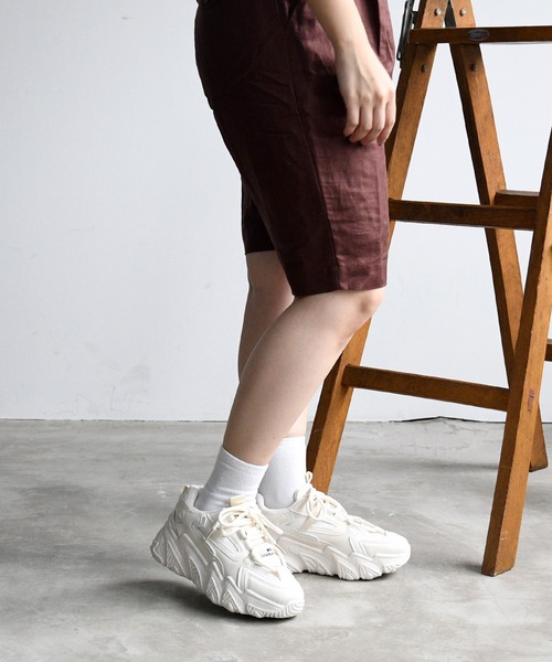 NOFALL（ノーフォール）の「ボリュームソールダッドスニーカー（スニーカー・レディース・ホワイト/ベージュ/グレー/ブラック・S/M/L/LL/3L/SS）」の11枚目の写真