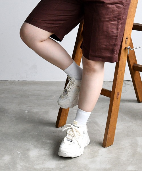 NOFALL（ノーフォール）の「ボリュームソールダッドスニーカー（スニーカー・レディース・ホワイト/ベージュ/グレー/ブラック・S/M/L/LL/3L/SS）」の12枚目の写真