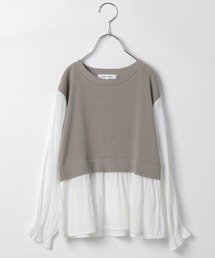 【キッズ】オシャ楽ドッキングプルオーバー長袖/959450