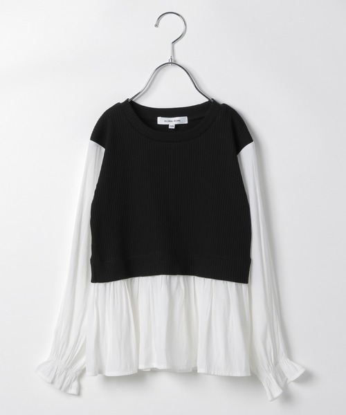 GLOBAL WORK（グローバルワーク）の「【キッズ】オシャ楽ドッキングプルオーバー長袖/959450（Tシャツ/カットソー・キッズ・ブラック/ベージュ系その他3・140cm/130cm/150cm/110cm/160cm/120cm/100cm）」の10枚目の写真