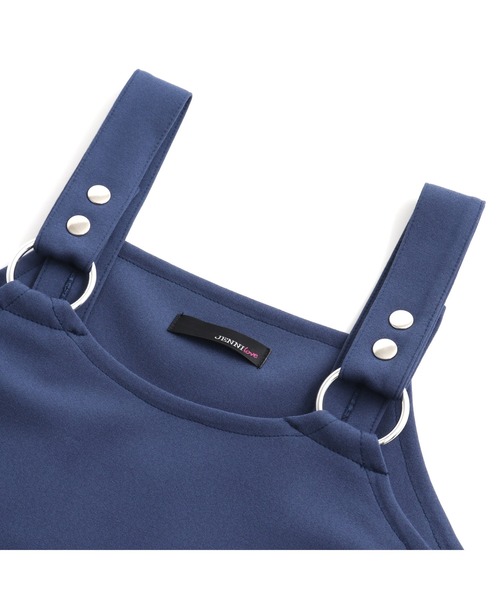 JENNI love（ジェニィラブ）の「リングストラップジャンスカ（ジャンパースカート・キッズ・ブラック/チャコールグレー/ブルー・150cm/140cm/160cm/130cm）」の9枚目の写真