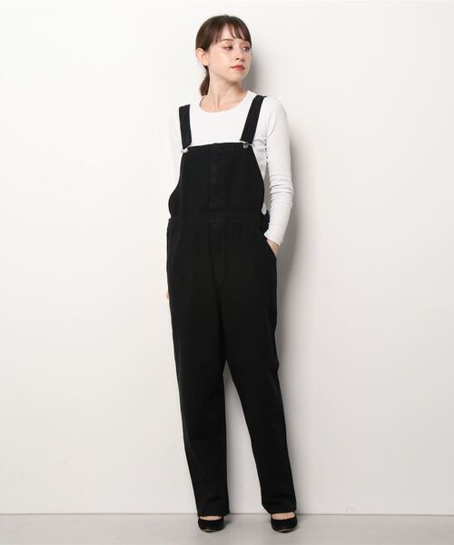 Lee(リー)の「Lee/リー LEE LITE BIB ALLS/オーバーオール/サロペット(サロペット/オーバーオール・レディース・ブラック/インディゴブルー/キナリ/ワンウォッシュ/ライトインディゴブルー・S/M/L/XL)」の3枚目の写真