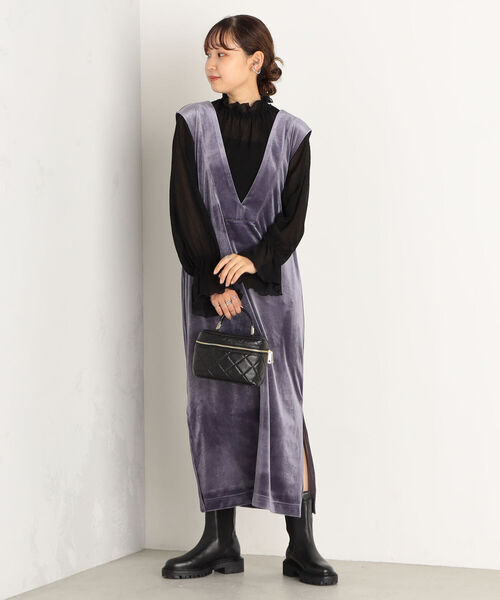 セール 深vベロア Fredy ワンピース ワンピース ワンピース Fredy Emue フレディエミュ のファッション