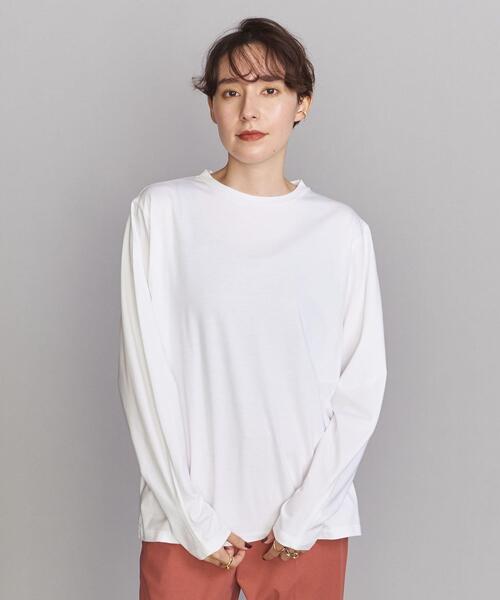 BEAUTY&YOUTH UNITED ARROWS（ビューティーアンドユースユナイテッドアローズ）の「BY スムースコットンカーブスリーブ カットソー（Tシャツ/カットソー・レディース・ホワイト/ブラック/ベージュ・FREE）」の11枚目の写真