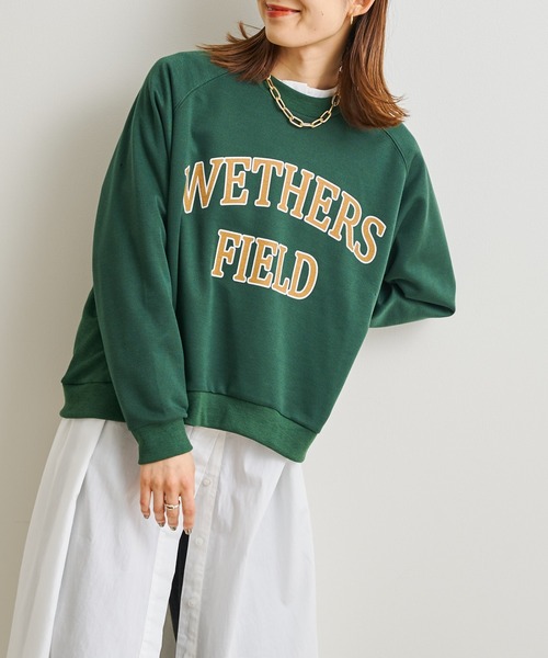 prose verse（プロズヴェール）の「カレッジロゴプルオーバー（スウェット・レディース・グリーン/ライトグレー/チャコールグレー・FREE）」の4枚目の写真