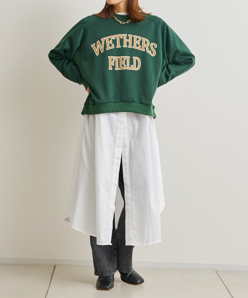 prose verse（プロズヴェール）の「カレッジロゴプルオーバー（スウェット・レディース・グリーン/ライトグレー/チャコールグレー・FREE）」の7枚目の写真