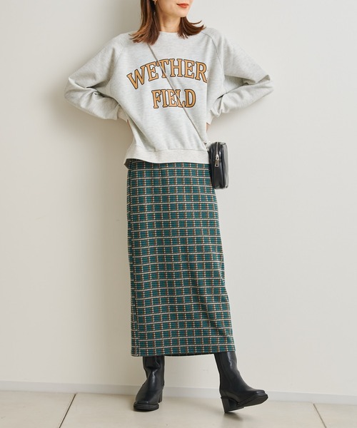 prose verse（プロズヴェール）の「カレッジロゴプルオーバー（スウェット・レディース・グリーン/ライトグレー/チャコールグレー・FREE）」の17枚目の写真