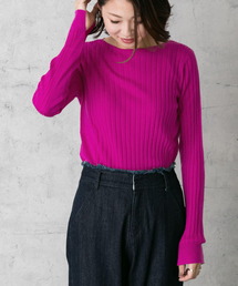 ワイドリブニットプルオーバー∴