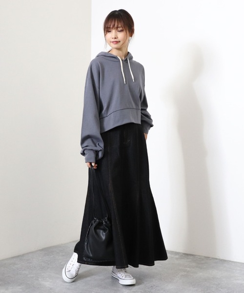 archives(アルシーヴ)の「ポンチショートプルパーカー(パーカー・レディース・ブルーグレー/アイボリー/ブラック/ベージュ・MEDIUM)」の22枚目の写真