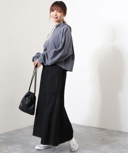 archives(アルシーヴ)の「ポンチショートプルパーカー(パーカー・レディース・ブルーグレー/アイボリー/ブラック/ベージュ・MEDIUM)」の16枚目の写真