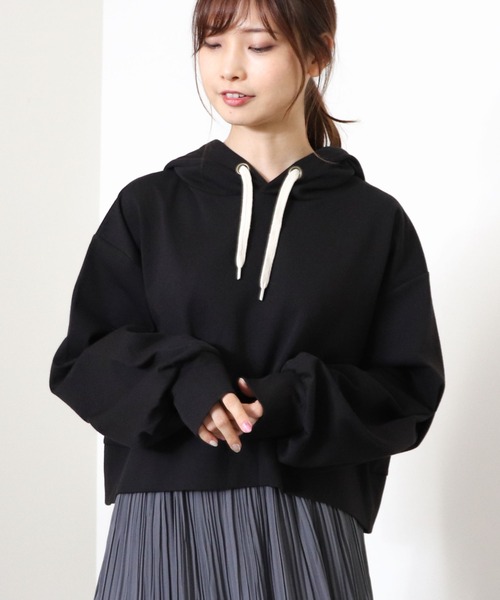 archives(アルシーヴ)の「ポンチショートプルパーカー(パーカー・レディース・ブルーグレー/アイボリー/ブラック/ベージュ・MEDIUM)」の20枚目の写真