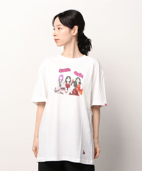 FR2（エフアールツー）の「atmos pink x MEZAME collaboration #FR2梅 Tee / アトモスピンク x メザメ コラボレーション #エフアールツーウメ ティー 【SP】（Tシャツ/カットソー・レディース・ホワイト/ブラック/ピンク・FREE）」の10枚目の写真