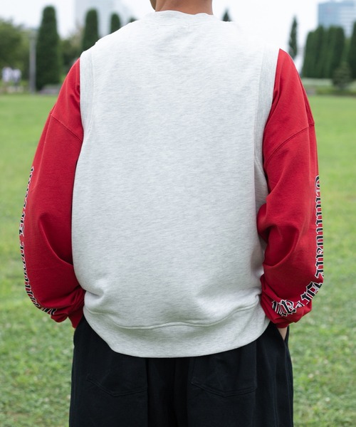 kutir(クティール)の「スウェットプリントベスト(ベスト・メンズ・杢グレー/ダークグリーン/ブラック・MEDIUM/LARGE)」の16枚目の写真