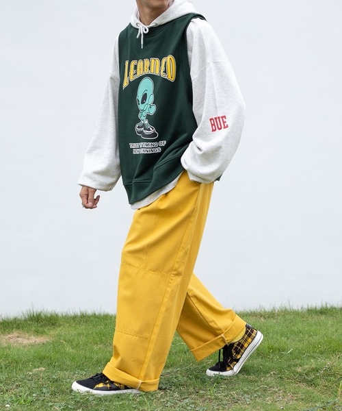 kutir(クティール)の「スウェットプリントベスト(ベスト・メンズ・杢グレー/ダークグリーン/ブラック・MEDIUM/LARGE)」の20枚目の写真