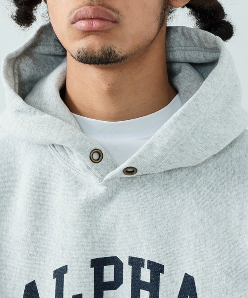 Alpha Industries（アルファインダストリーズ）の「ヴィンテージパーカースウェット（パーカー・メンズ・ブラック/ヘザーグレー/ネイビー・MEDIUM/LARGE/X-LARGE）」の20枚目の写真