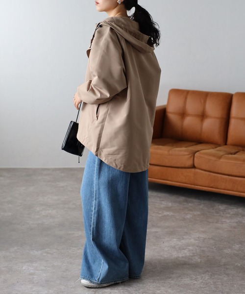 セール】撥水加工オーバーサイジングマウンテンパーカー