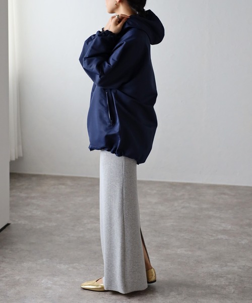 Fizz（フィズ）の「撥水加工オーバーサイジングマウンテンパーカー（マウンテンパーカー・レディース・ブラック/カーキ/ブラック×ベージュ/ライトグリーン/アイボリー/ベージュ系/ベージュ/ブラック×グリーン/ネイビー/ホワイト×グリーン・M/L）」の12枚目の写真