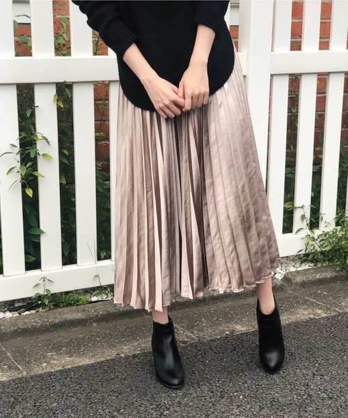 Banner Barrett（バナーバレット）の「プリーツスカート（スカート・レディース・ブラック/モカ/グリーン/コーラルピンク・38）」の7枚目の写真