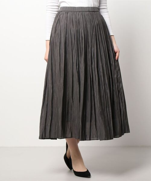 AMERICAN HOLIC（アメリカンホリック）の「ソフトプリーツロングスカート（スカート・レディース・その他14/チャコールグレー・L/M）」の3枚目の写真