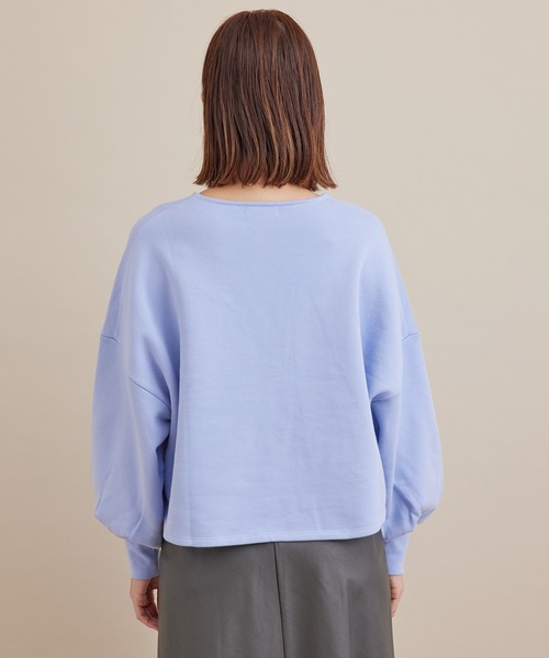 SALON adam et rope'（サロン アダム エ ロペ）の「【WEB限定】袖ボリュームクロップドプルオーバー（Tシャツ/カットソー・レディース・ブラック/ブルー系その他4/イエロー・FREE）」の15枚目の写真