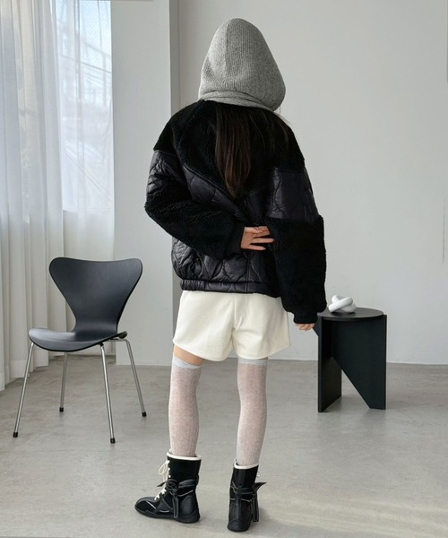 Jewelobe(ジュエローブ)の「ピンタックピーチ起毛ショートパンツ(その他パンツ・レディース・アイボリー/ブラック/チャコールグレー・S/M)」の13枚目の写真