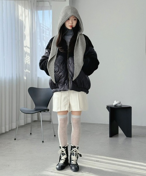 Jewelobe(ジュエローブ)の「ピンタックピーチ起毛ショートパンツ(その他パンツ・レディース・アイボリー/ブラック/チャコールグレー・S/M)」の14枚目の写真