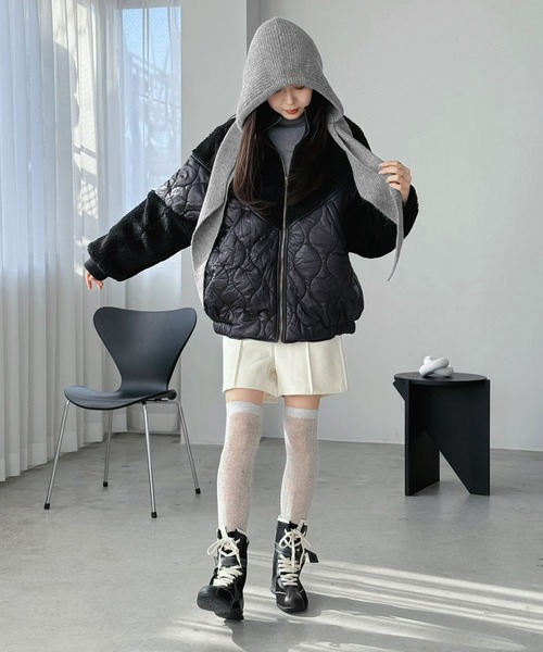 Jewelobe(ジュエローブ)の「ピンタックピーチ起毛ショートパンツ(その他パンツ・レディース・アイボリー/ブラック/チャコールグレー・S/M)」の15枚目の写真