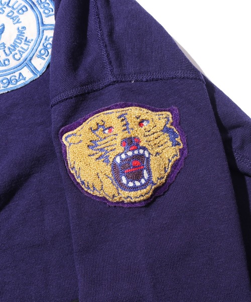 DENIM DUNGAREE（デニムダンガリー）の「DENIM DUNGAREE/ビンテージ トンプキン裏毛 23パーカー 刺繍パッチ サガラ刺繍パッチ アメカジ（パーカー・キッズ・ネイビー/グレー・140/130）」の18枚目の写真