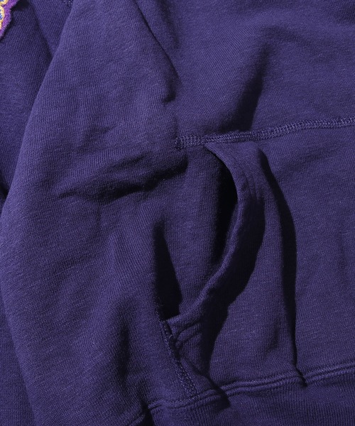 DENIM DUNGAREE（デニムダンガリー）の「DENIM DUNGAREE/ビンテージ トンプキン裏毛 23パーカー 刺繍パッチ サガラ刺繍パッチ アメカジ（パーカー・キッズ・ネイビー/グレー・140/130）」の15枚目の写真