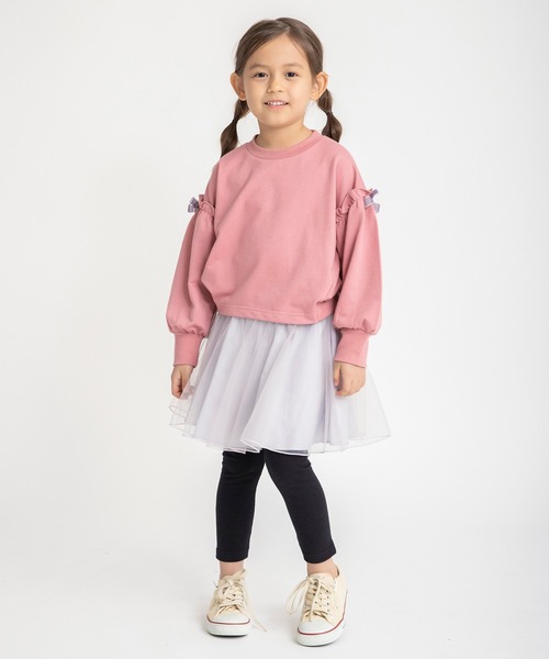 BRANSHES(ブランシェス)の「【あったか】レギンス付きチュール裏起毛スカート(スカート・キッズ・ピンクベージュ/ライトグレー・140/120/90/100/110/130/150)」の10枚目の写真