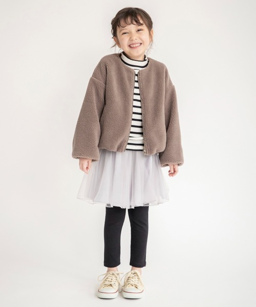 BRANSHES(ブランシェス)の「【あったか】レギンス付きチュール裏起毛スカート(スカート・キッズ・ピンクベージュ/ライトグレー・140/120/90/100/110/130/150)」の15枚目の写真