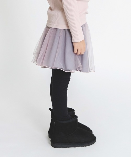 BRANSHES(ブランシェス)の「【あったか】レギンス付きチュール裏起毛スカート(スカート・キッズ・ピンクベージュ/ライトグレー・140/120/90/100/110/130/150)」の19枚目の写真