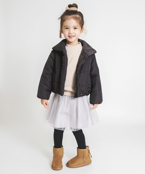 BRANSHES(ブランシェス)の「【あったか】レギンス付きチュール裏起毛スカート(スカート・キッズ・ピンクベージュ/ライトグレー・140/120/90/100/110/130/150)」の8枚目の写真