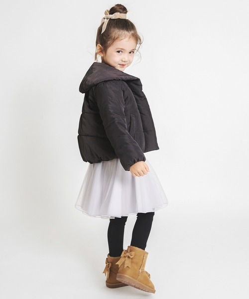 BRANSHES(ブランシェス)の「【あったか】レギンス付きチュール裏起毛スカート(スカート・キッズ・ピンクベージュ/ライトグレー・140/120/90/100/110/130/150)」の9枚目の写真