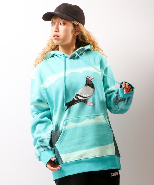 staple(ステイプル)の「【STAPLE】ピジョン ロゴフーディー(パーカー・メンズ・グレー/ブルーグリーン/カモフラージュ・L/XL/2XL/M)」の2枚目の写真