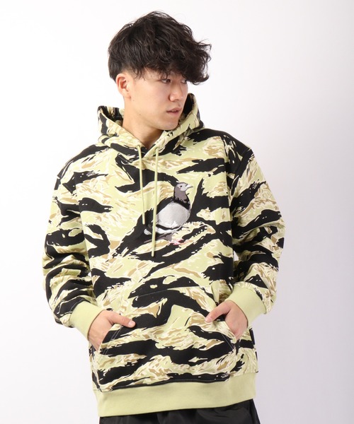 staple(ステイプル)の「【STAPLE】ピジョン ロゴフーディー(パーカー・メンズ・グレー/ブルーグリーン/カモフラージュ・L/XL/2XL/M)」の3枚目の写真