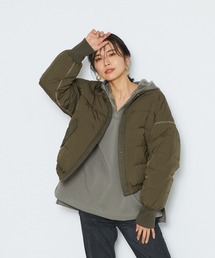 RIVE DROITE | どんなスタイリングにも合わせやすい　ナイロンワッシャーダウンブルゾン(ダウンジャケット/コート)