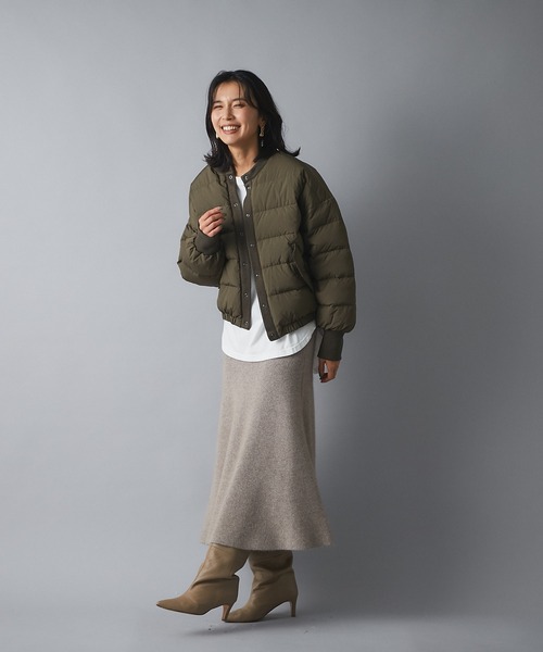 RIVE DROITE(リヴドロワ)の「どんなスタイリングにも合わせやすい ナイロンワッシャーダウンブルゾン(ダウンジャケット/コート・レディース・オフホワイト/カーキ・FREE)」の17枚目の写真