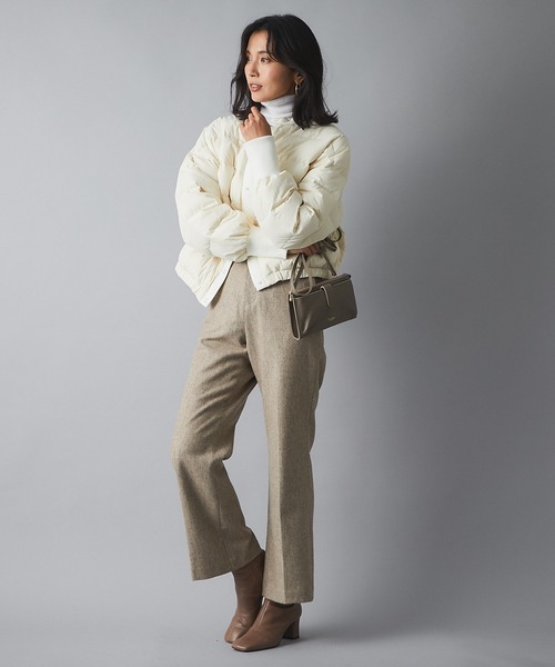 RIVE DROITE(リヴドロワ)の「どんなスタイリングにも合わせやすい ナイロンワッシャーダウンブルゾン(ダウンジャケット/コート・レディース・オフホワイト/カーキ・FREE)」の9枚目の写真