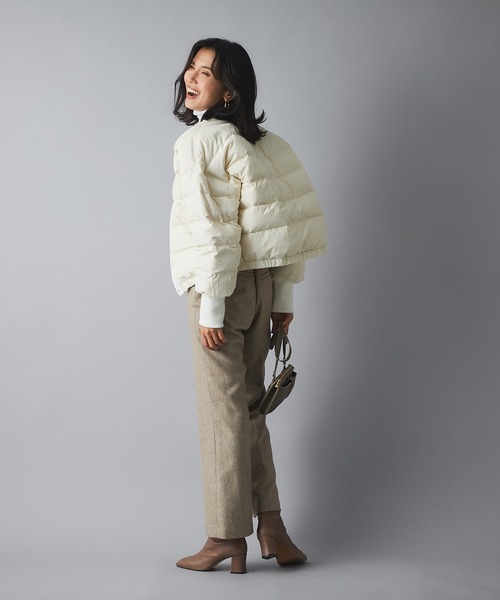 RIVE DROITE(リヴドロワ)の「どんなスタイリングにも合わせやすい ナイロンワッシャーダウンブルゾン(ダウンジャケット/コート・レディース・オフホワイト/カーキ・FREE)」の10枚目の写真